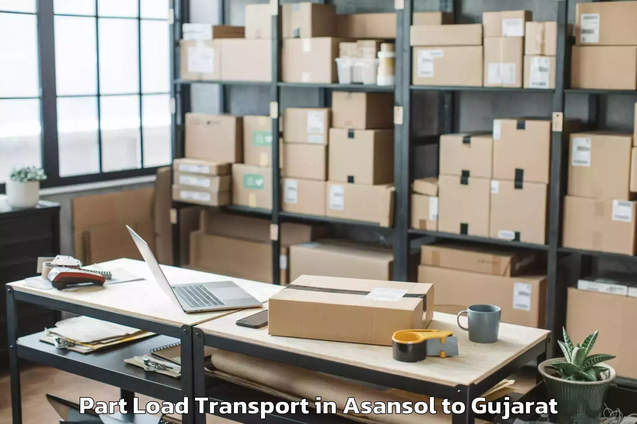 Book Your Asansol to Waghodia Part Load Transport Today